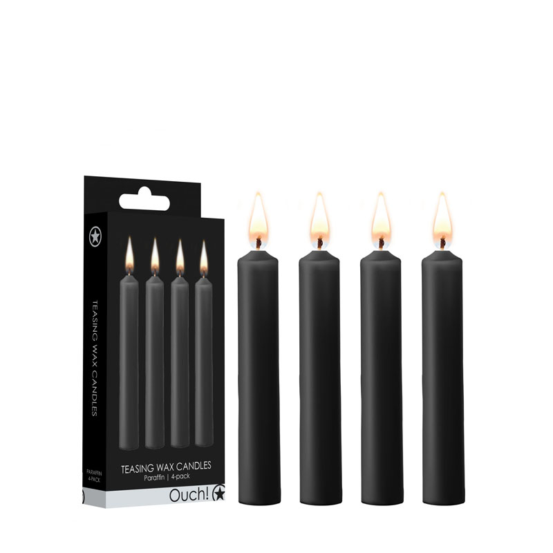 Ouch! Teasing Wax Candles 4-Pack Black